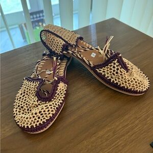 Women’s Moroccan Raffia Sandal NWOT